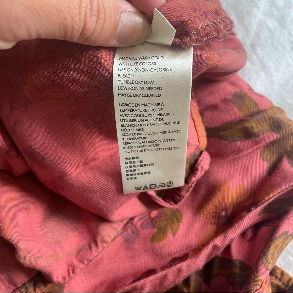 ANTHROPOLOGIE Halie Dolman-Sleeve Button Down Collared Floral Top - Picture 13 of 14